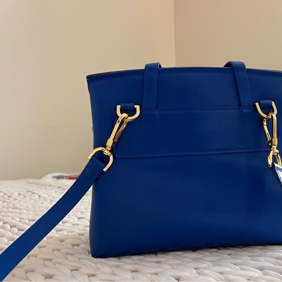 Mansur Gavriel Lady Bag $695 Royal Blue Vegetable Tanned Leather Like New - Picture 11 of 15